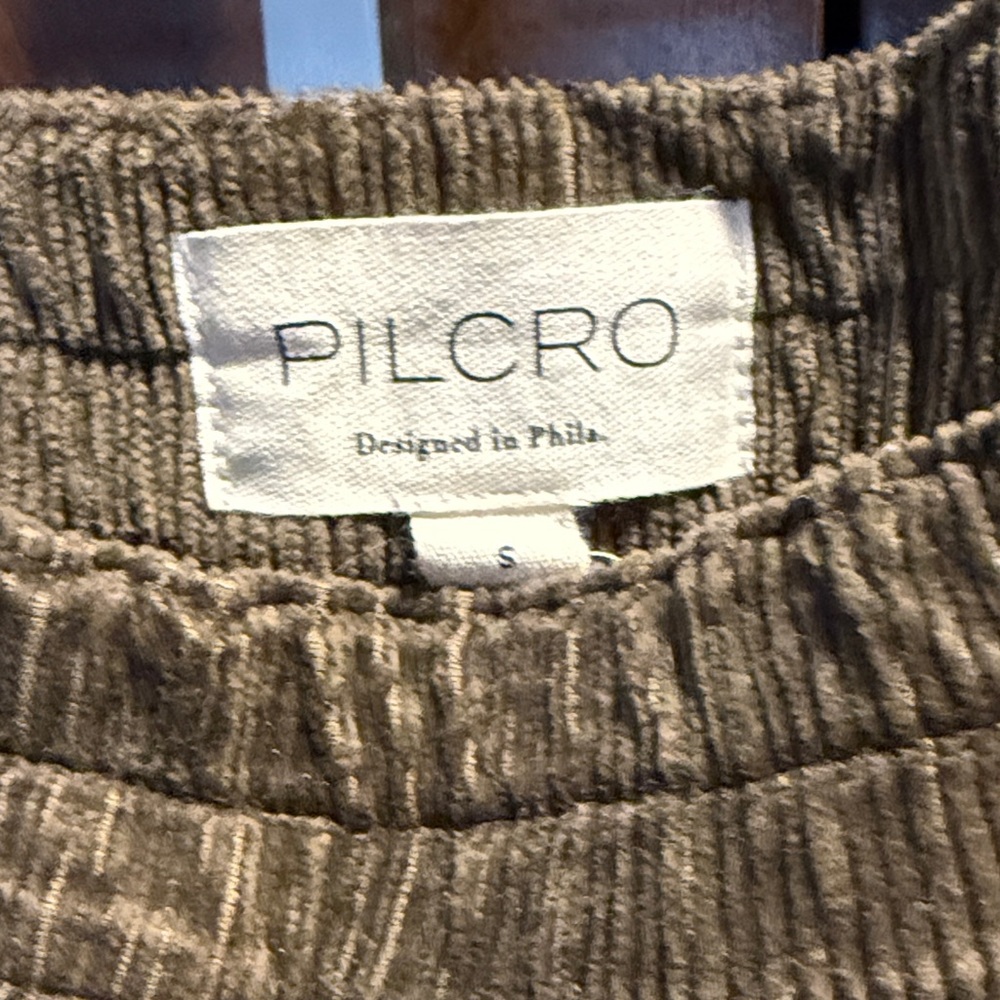 Pilcro Brown Barrel  Corduroy Pants with Pink Stripes from Anthropology - Picture 2 of 4